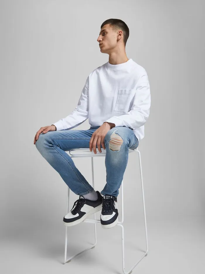 Skinny Jeans JACK and JONES Mens LIAM ORIGINAL NA 421 SKINNY FIT JEANS Blue Blue Denim