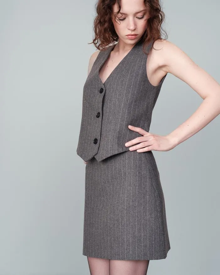 SKIRT ANTHRACITE NEEDLE Shop Grace and Mila Short Skirts