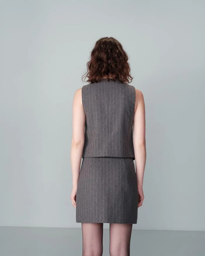 SKIRT ANTHRACITE NEEDLE Shop Grace and Mila Short Skirts