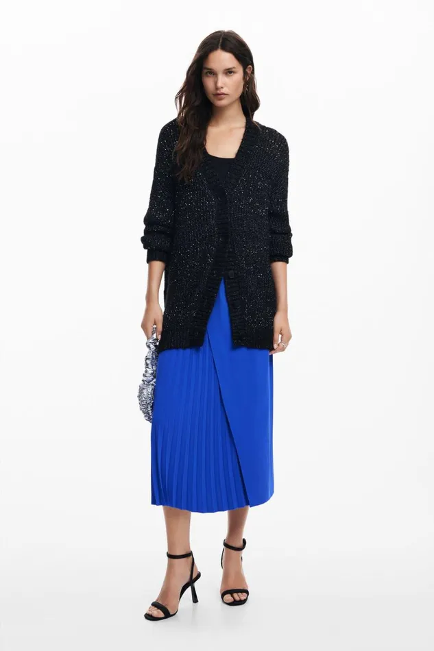 Skirts And Shorts Women Desigual Long Skirt Blue