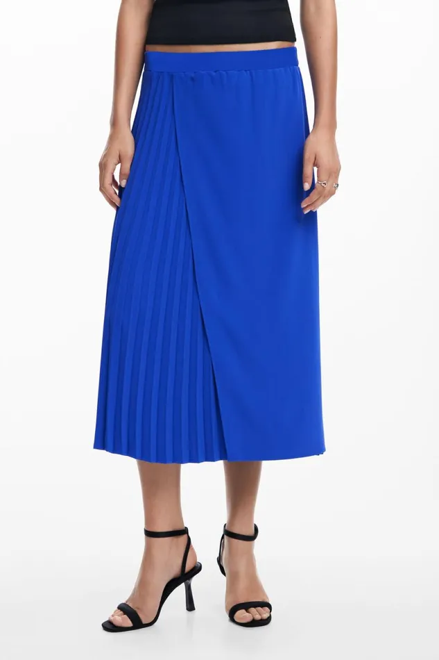 Skirts And Shorts Women Desigual Long Skirt Blue