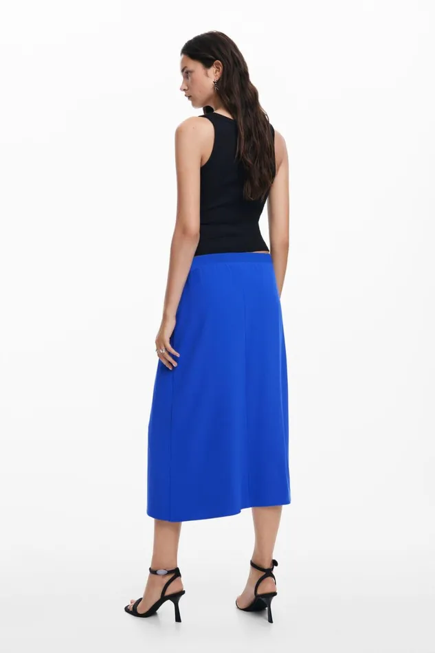 Skirts And Shorts Women Desigual Long Skirt Blue