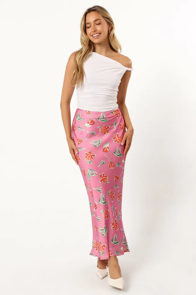 Skirts Azara Midi Skirt Pink 8211 Petal and Pup Women