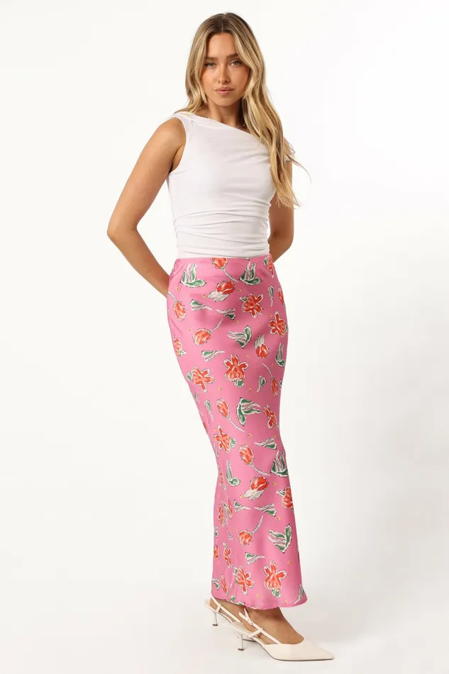 Skirts Azara Midi Skirt Pink 8211 Petal and Pup Women