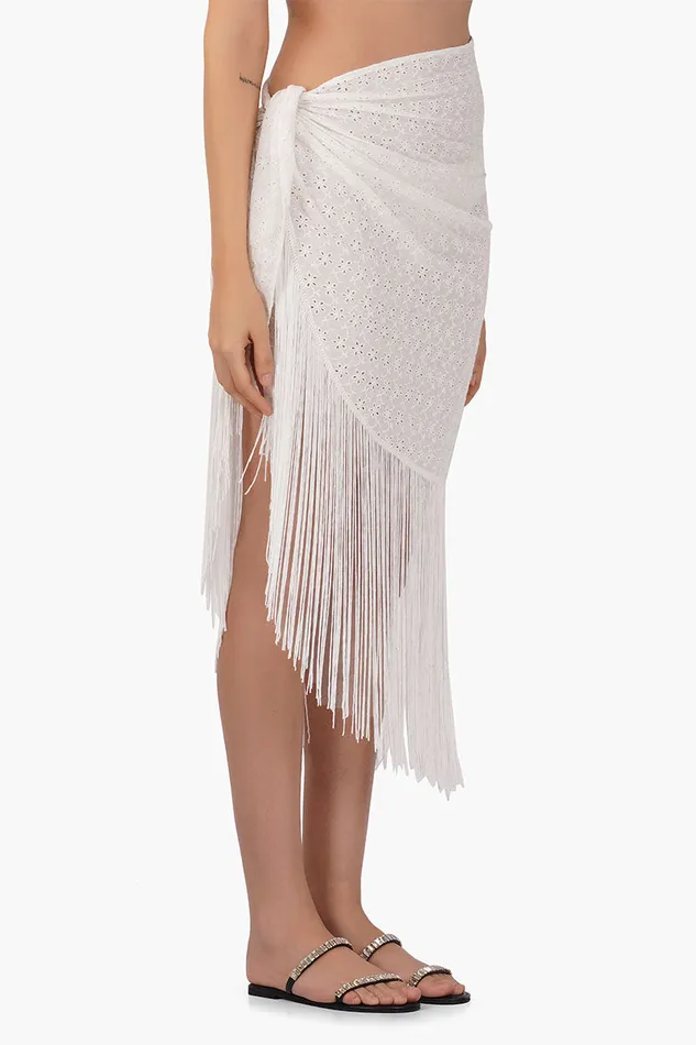Skirts Women America and Beyond Pollo Fringe Wrap Skirt