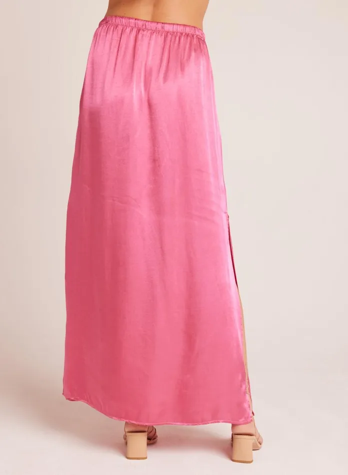 Skirts Women Bella Dahl Pleat Front Maxi Skirt 8211 Tidal Pink