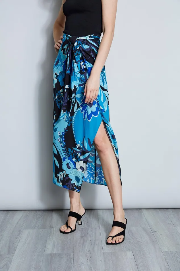 Skirts Women Elie Tahari Nouveau Midi Skirt TEAL MULTI