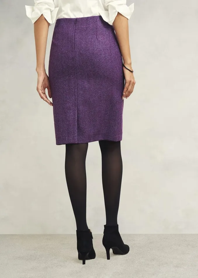 Skirts Women HOBBS Daphne Wool Skirt Purple Multi