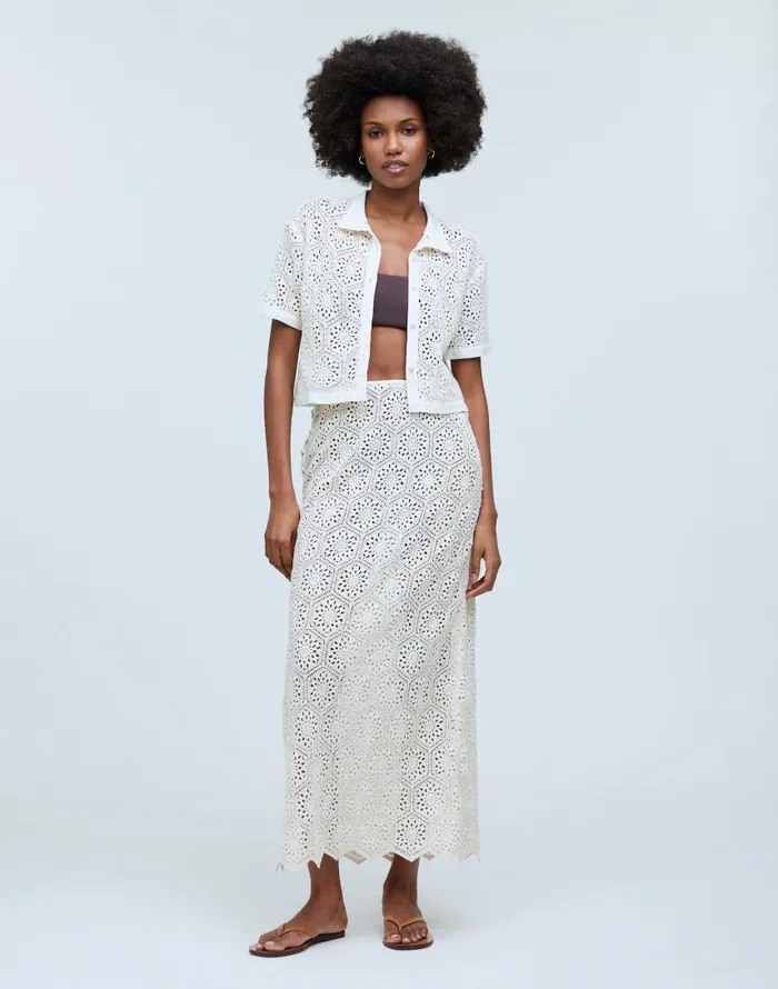 Skirts Women Madewell Agua Bendita Tove Skirt Cream