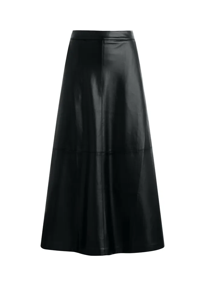 Skirts Women THE TAVI VEGAN LEATHER SKIRT Black Joe8217s Jeans