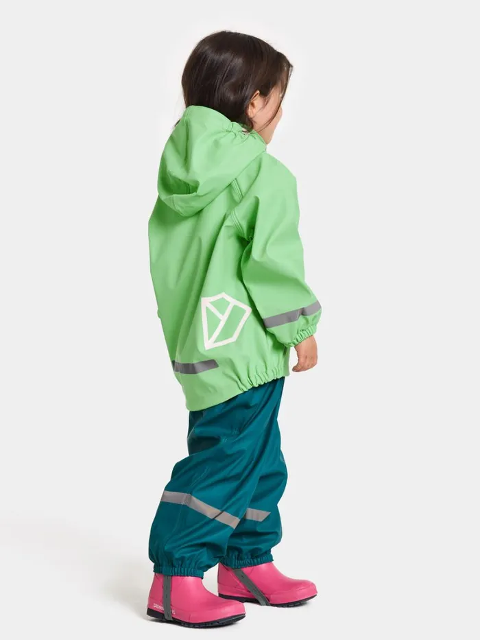 Slaskeman Kids039 Set Galon Spring Green Kids Didriksons Unlined Rain Set