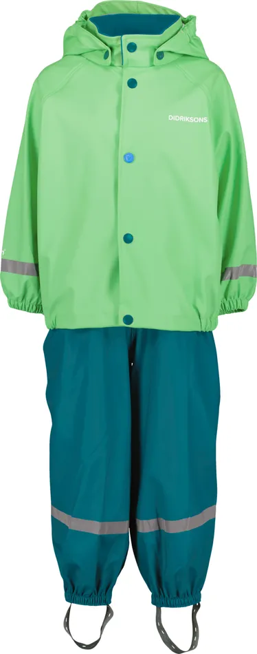 Slaskeman Kids039 Set Galon Spring Green Kids Didriksons Unlined Rain Set