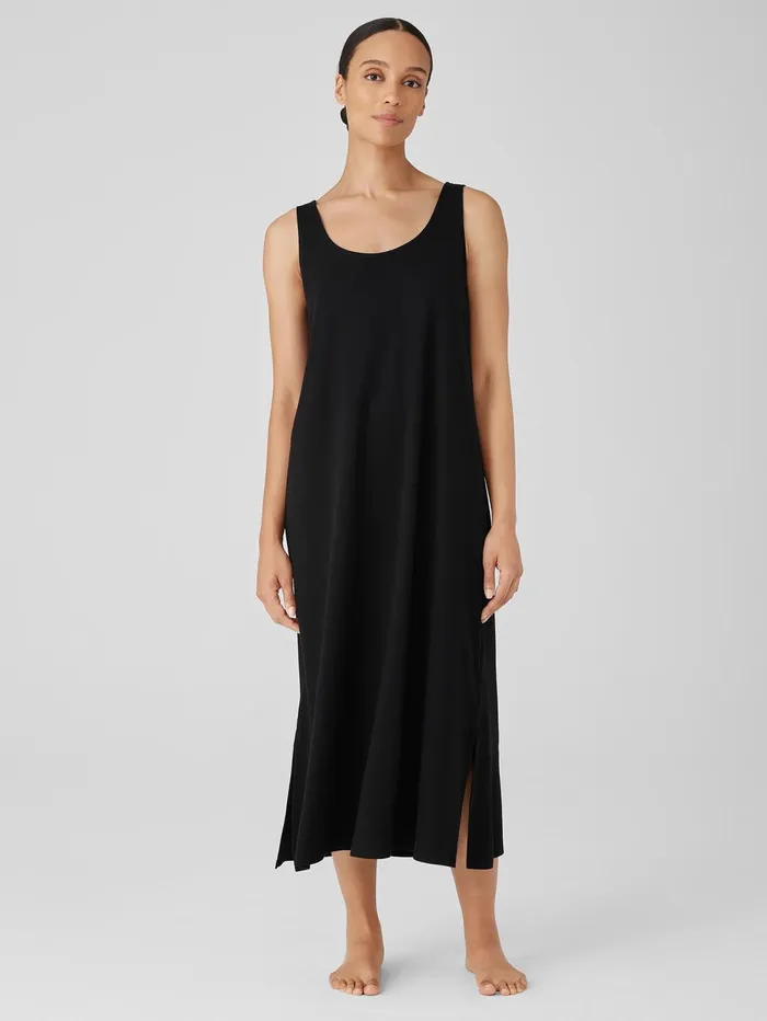 Sleepwear Women Eileen Fisher Organic Cotton Interlock Tank Sleep Dress Black Sleepwear Women Eileen Fisher Organic Cotton Interlock Tank Sleep Dress Black