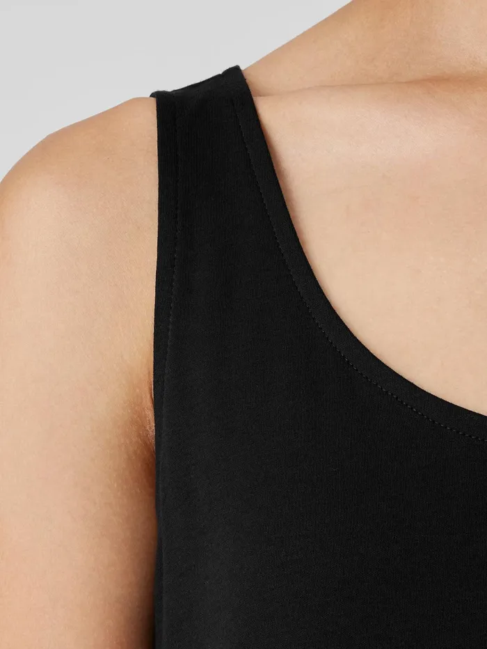 Sleepwear Women Eileen Fisher Organic Cotton Interlock Tank Sleep Dress Black