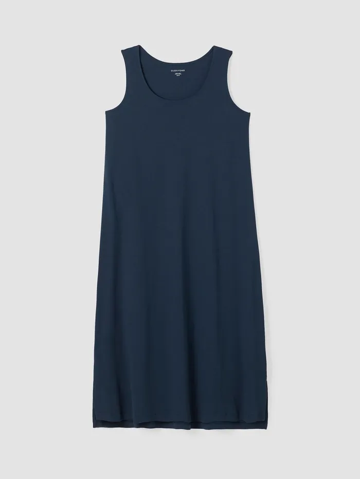 Sleepwear Women Eileen Fisher Organic Cotton Interlock Tank Sleep Dress Indigo