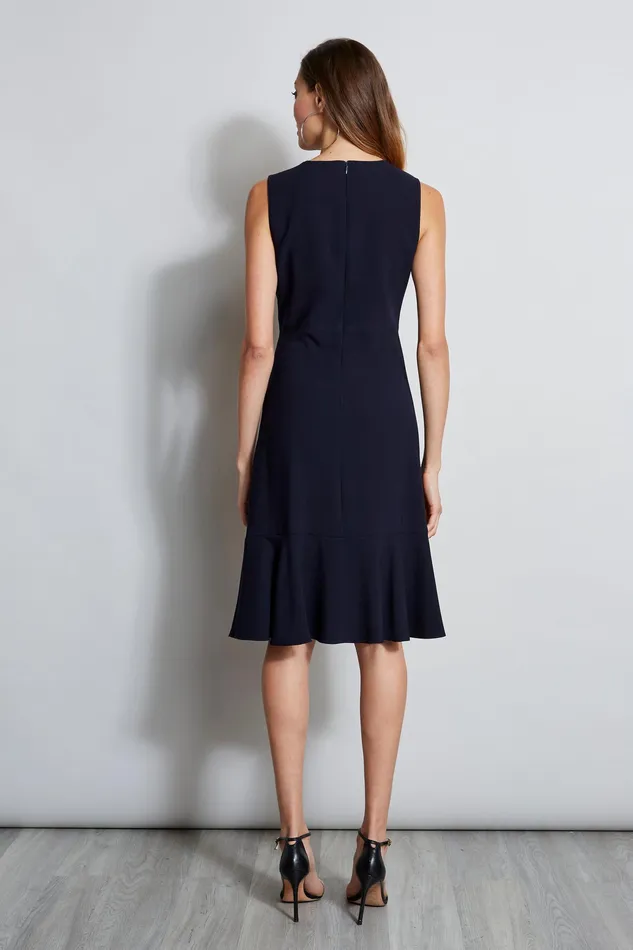 Sleeveless Dresses Women Elie Tahari Embroidered Fit and Flare Dress STARGAZER