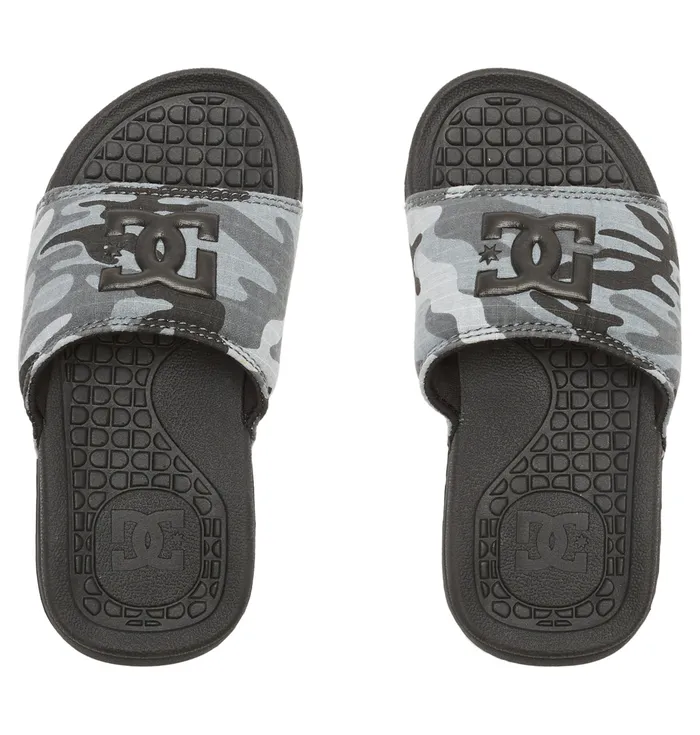 Slides Boy8217s Bolsa Slides grey camo 8211 DC Shoes Kids