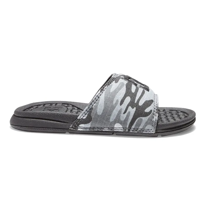 Slides Boy8217s Bolsa Slides grey camo 8211 DC Shoes Kids