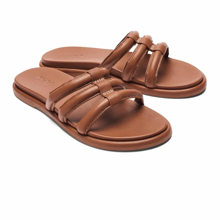 Slides Women Olukai Tiare Slide Leather Slide Sandals 8211 Fox