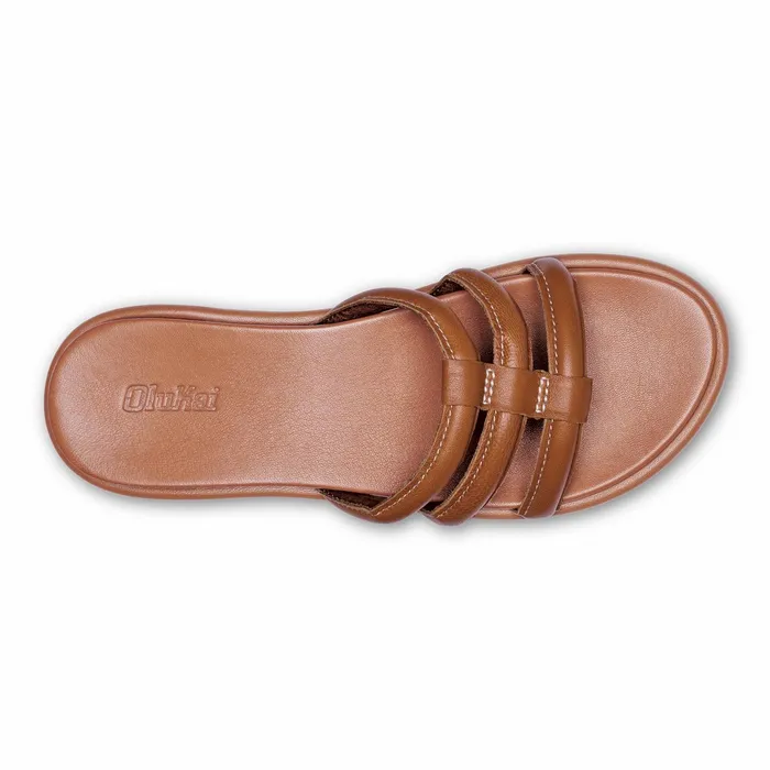 Slides Women Olukai Tiare Slide Leather Slide Sandals 8211 Fox