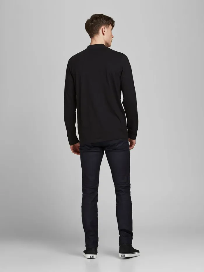 Slim and Straight Jeans JACK and JONES Mens TIM CLASSIC JJ 721 SLIMSTRAIGHT FIT JEANS Black Black Denim