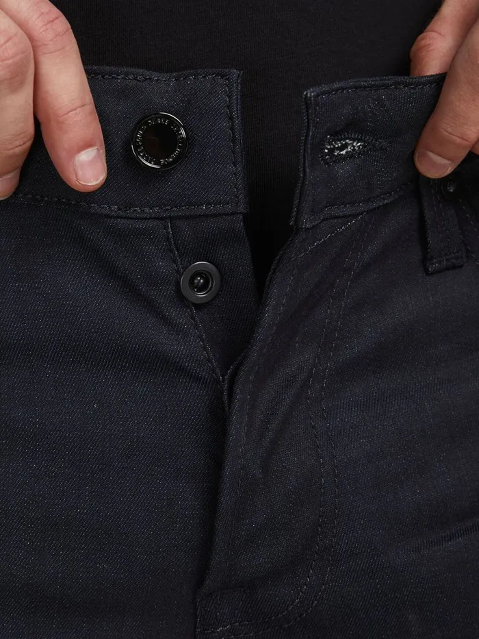 Slim and Straight Jeans JACK and JONES Mens TIM CLASSIC JJ 721 SLIMSTRAIGHT FIT JEANS Black Black Denim