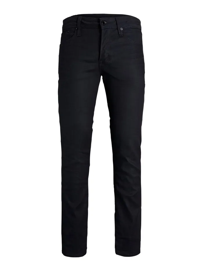 Slim and Straight Jeans JACK and JONES Mens TIM CLASSIC JJ 721 SLIMSTRAIGHT FIT JEANS Black Black Denim