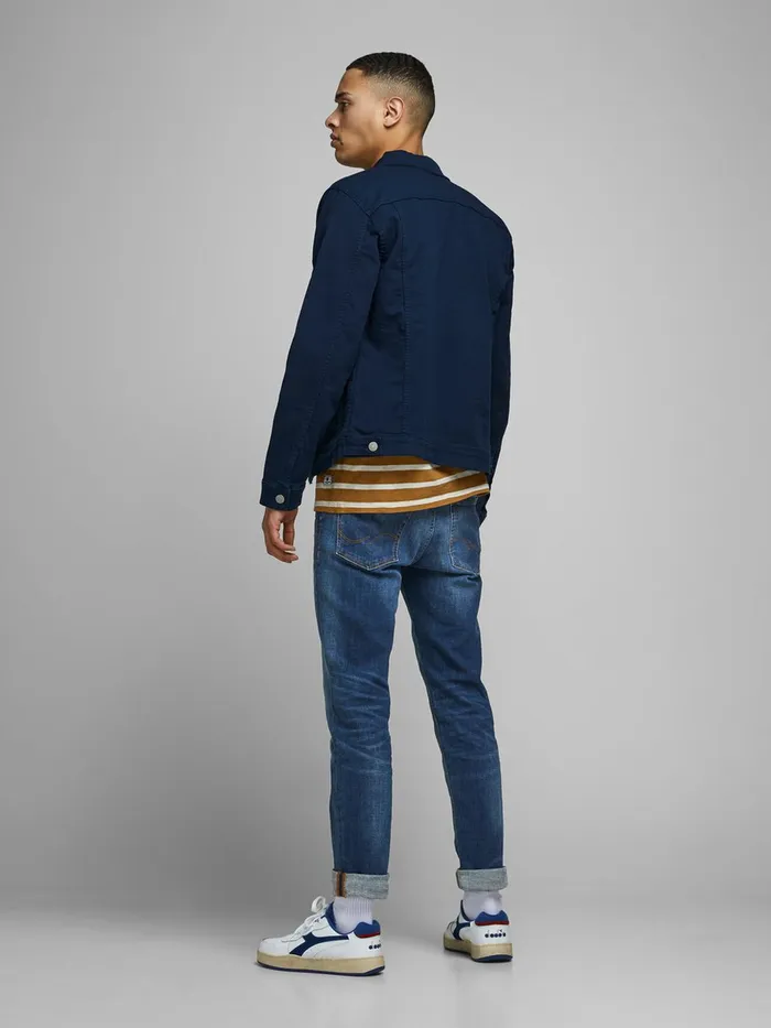 Slim and Straight Jeans JACK and JONES Mens TIM ORIGINAL AM 782 50SPS SLIMSTRAIGHT FIT JEANS Blue Blue Denim