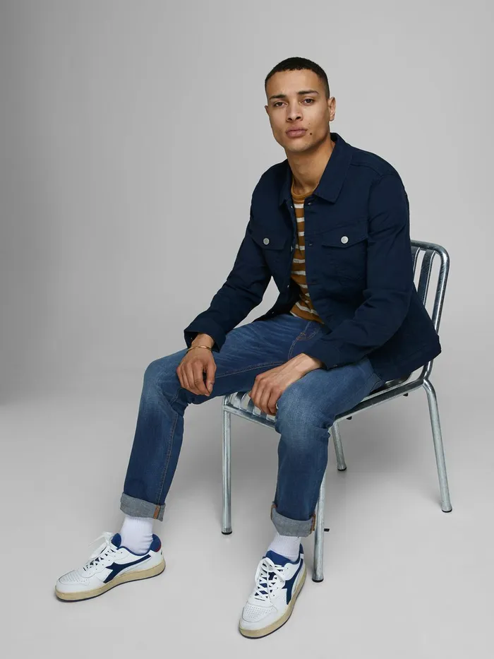 Slim and Straight Jeans JACK and JONES Mens TIM ORIGINAL AM 782 50SPS SLIMSTRAIGHT FIT JEANS Blue Blue Denim