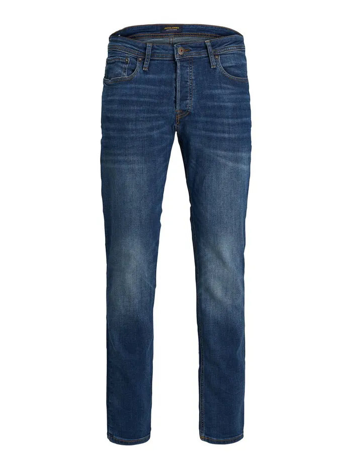 Slim and Straight Jeans JACK and JONES Mens TIM ORIGINAL AM 782 50SPS SLIMSTRAIGHT FIT JEANS Blue Blue Denim