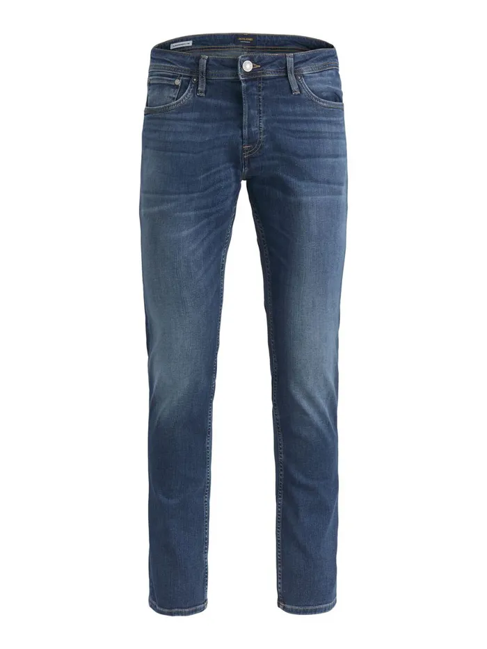 Slim and Straight Jeans JACK and JONES Mens TIM ORIGINAL CJ 809 SLIMSTRAIGHT FIT JEANS Blue Blue Denim