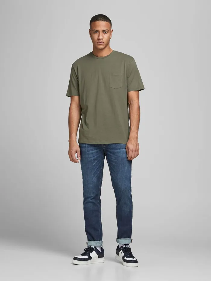 Slim and Straight Jeans JACK and JONES Mens TIM ORIGINAL CJ 927 SLIMSTRAIGHT FIT JEANS Blue Blue Denim