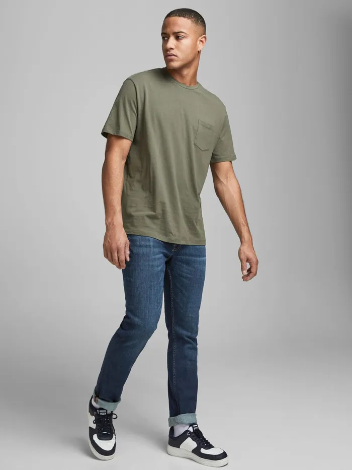 Slim and Straight Jeans JACK and JONES Mens TIM ORIGINAL CJ 927 SLIMSTRAIGHT FIT JEANS Blue Blue Denim