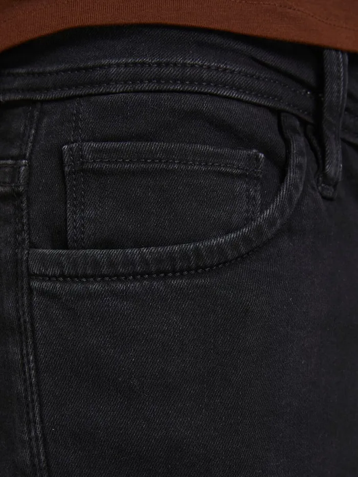 Slim and Straight Jeans JACK and JONES Mens TIM VINTAGE AM 066 LID SLIMSTRAIGHT FIT JEANS Black Black Denim