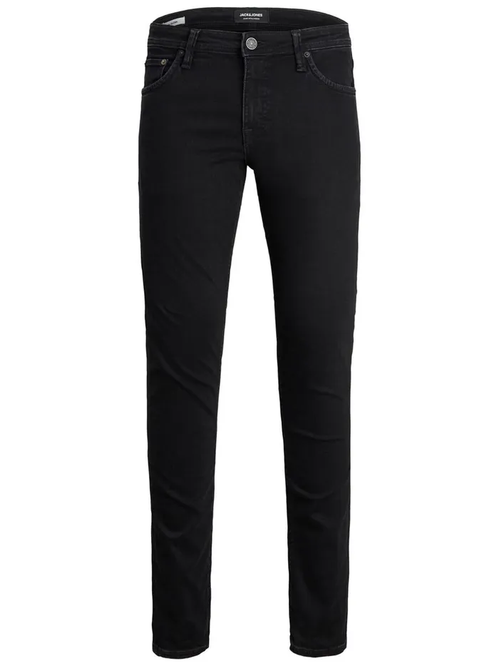 Slim and Straight Jeans JACK and JONES Mens TIM VINTAGE AM 066 LID SLIMSTRAIGHT FIT JEANS Black Black Denim