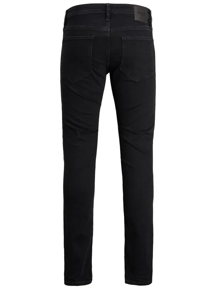 Slim and Straight Jeans JACK and JONES Mens TIM VINTAGE AM 066 LID SLIMSTRAIGHT FIT JEANS Black Black Denim