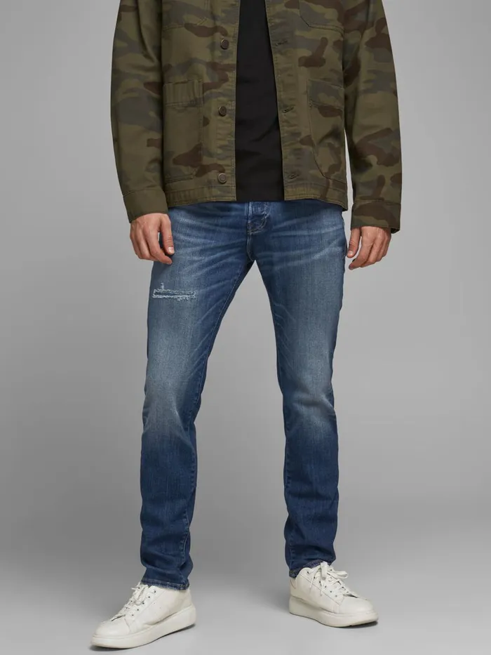 Slim and Straight Jeans JACK and JONES Mens TIM VINTAGE CJ 305 SLIMSTRAIGHT FIT JEANS Blue Blue Denim Slim and Straight Jeans JACK and JONES Mens TIM VINTAGE CJ 305 SLIMSTRAIGHT FIT JEANS Blue Blue Denim