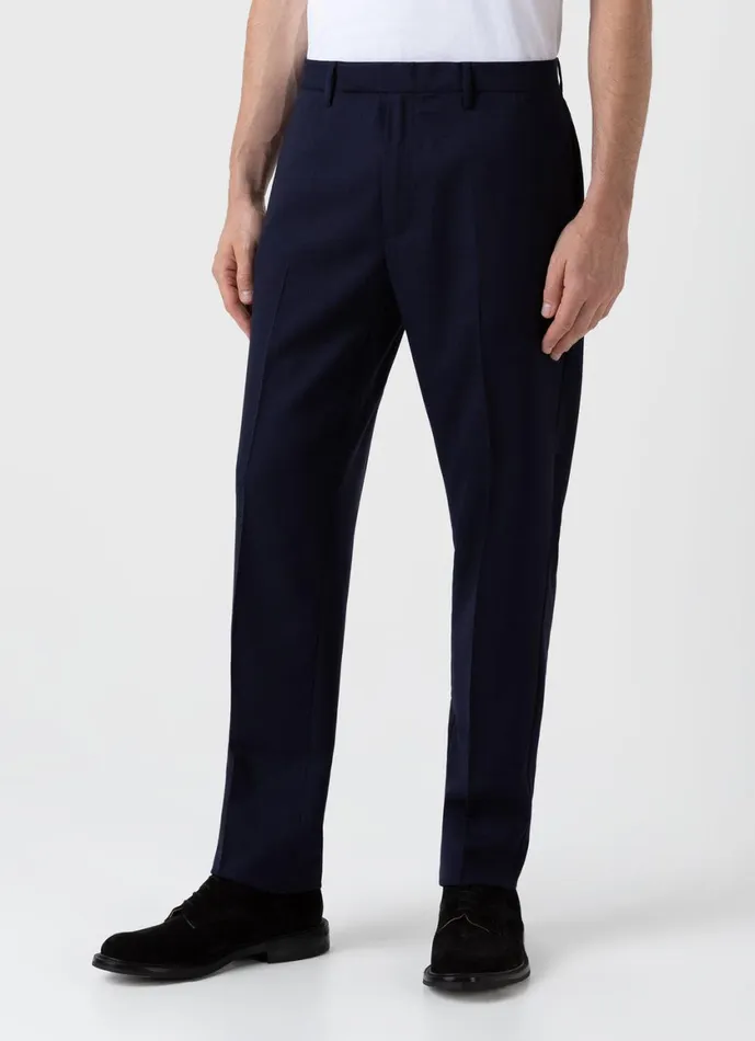 Slim Fit Wool Trouser Navy Men SUNSPEL Pants