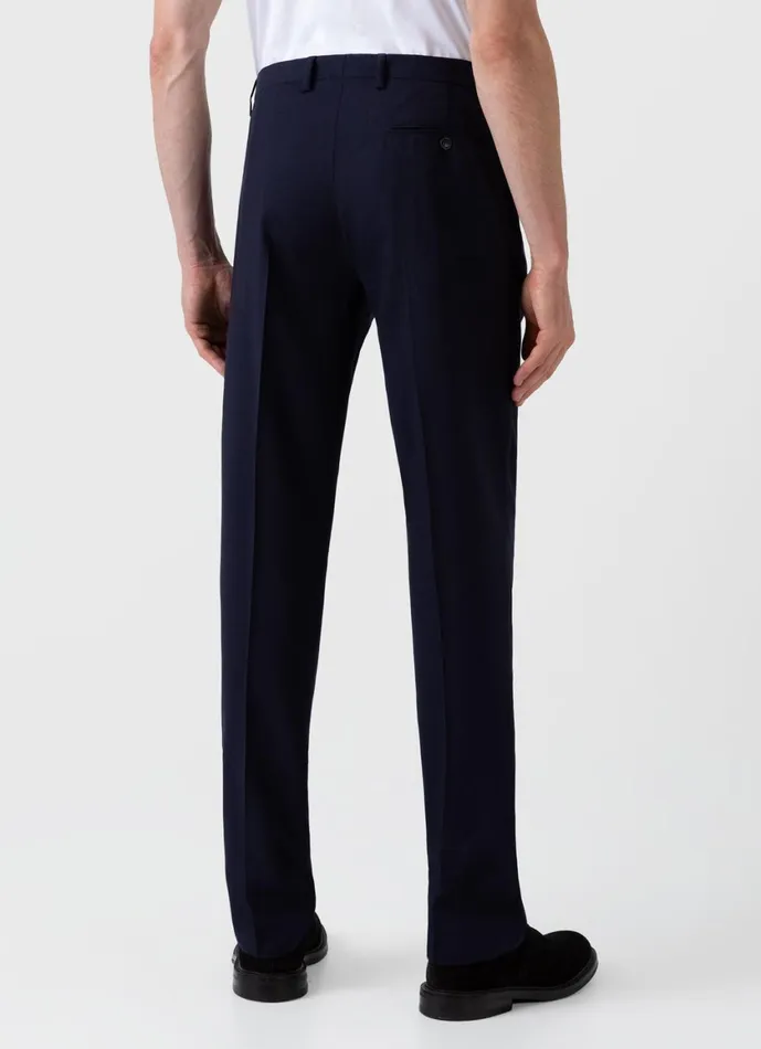 Slim Fit Wool Trouser Navy Men SUNSPEL Pants