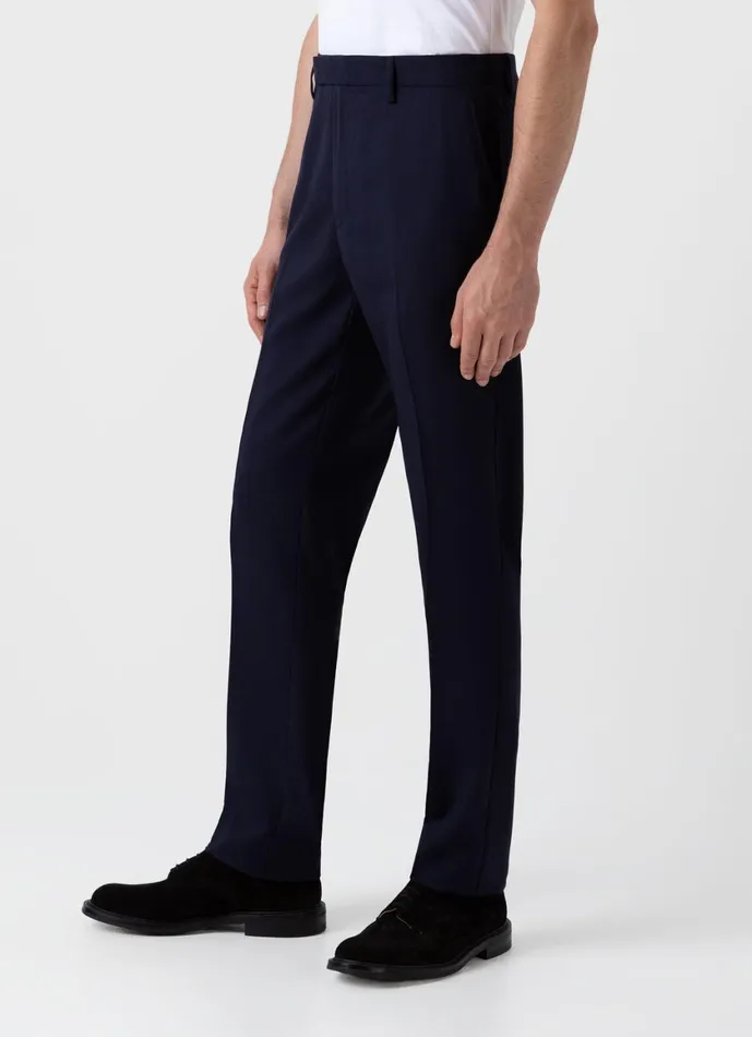 Slim Fit Wool Trouser Navy Men SUNSPEL Pants