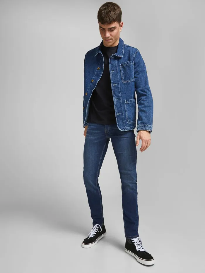 Slim Jeans JACK and JONES Mens GLENN ORIGINAL CJ 165 SLIM FIT JEANS Blue Blue Denim