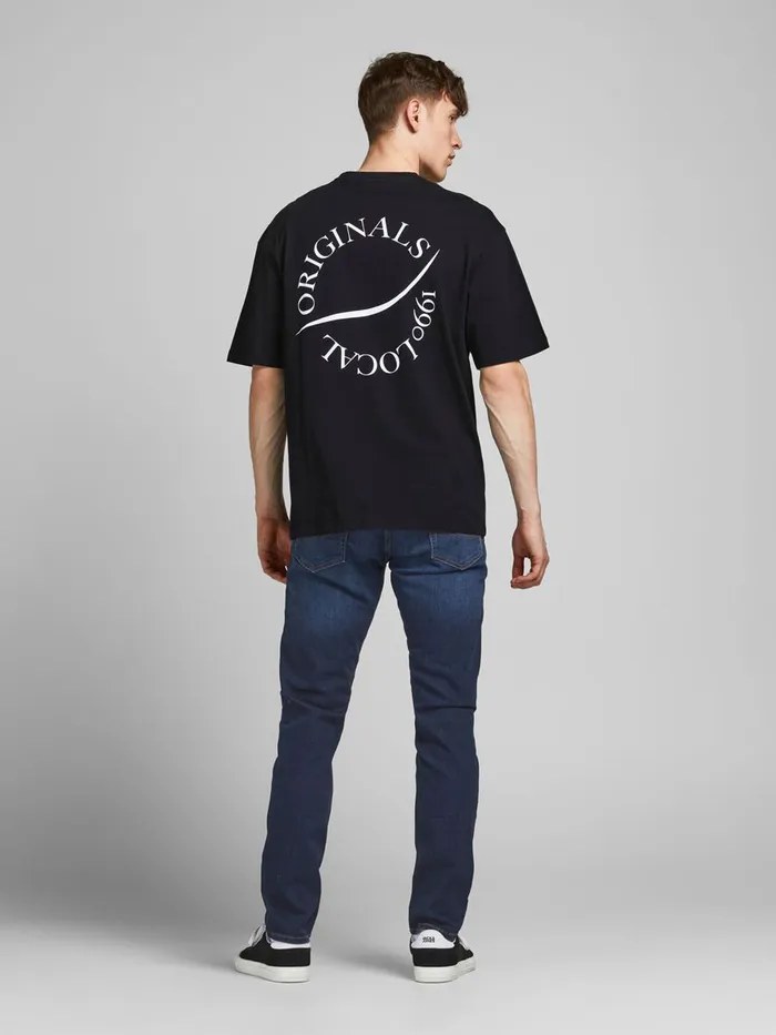 Slim Jeans JACK and JONES Mens GLENN ORIGINAL CJ 807 SLIM FIT JEANS Blue Blue Denim