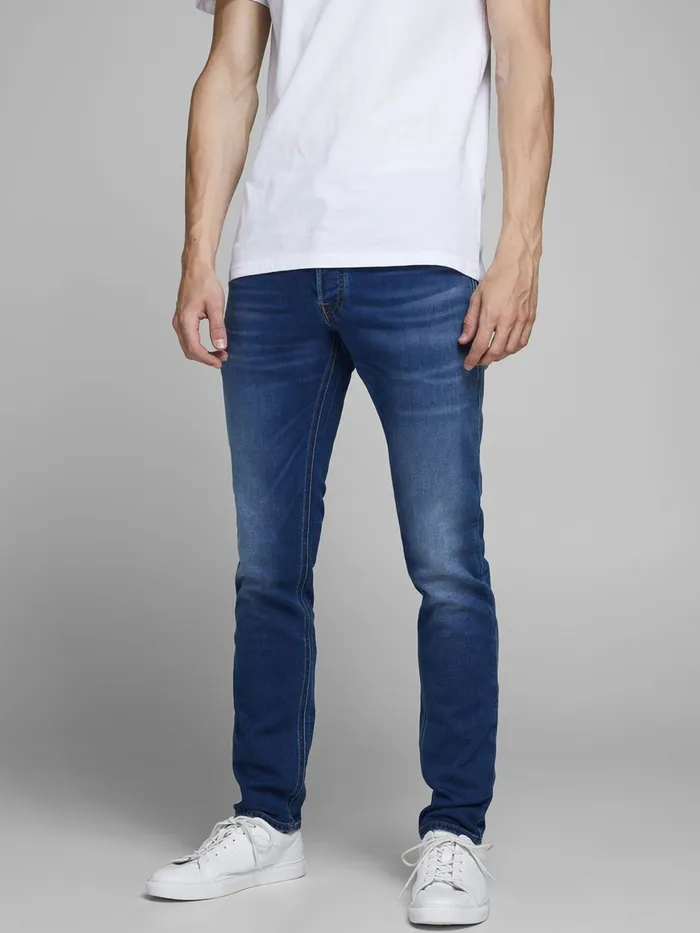 Slim Jeans JACK and JONES Mens GLENN ORIGINAL GE 006 INDIGO KNIT SLIM FIT JEANS Blue Blue Denim Slim Jeans JACK and JONES Mens GLENN ORIGINAL GE 006 INDIGO KNIT SLIM FIT JEANS Blue Blue Denim