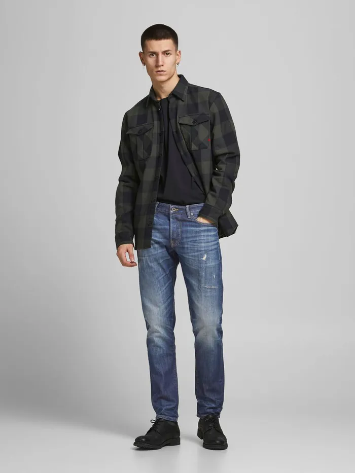 Slim Jeans JACK and JONES Mens GLENN ROYAL R251 SLIM FIT JEANS Blue Blue Denim
