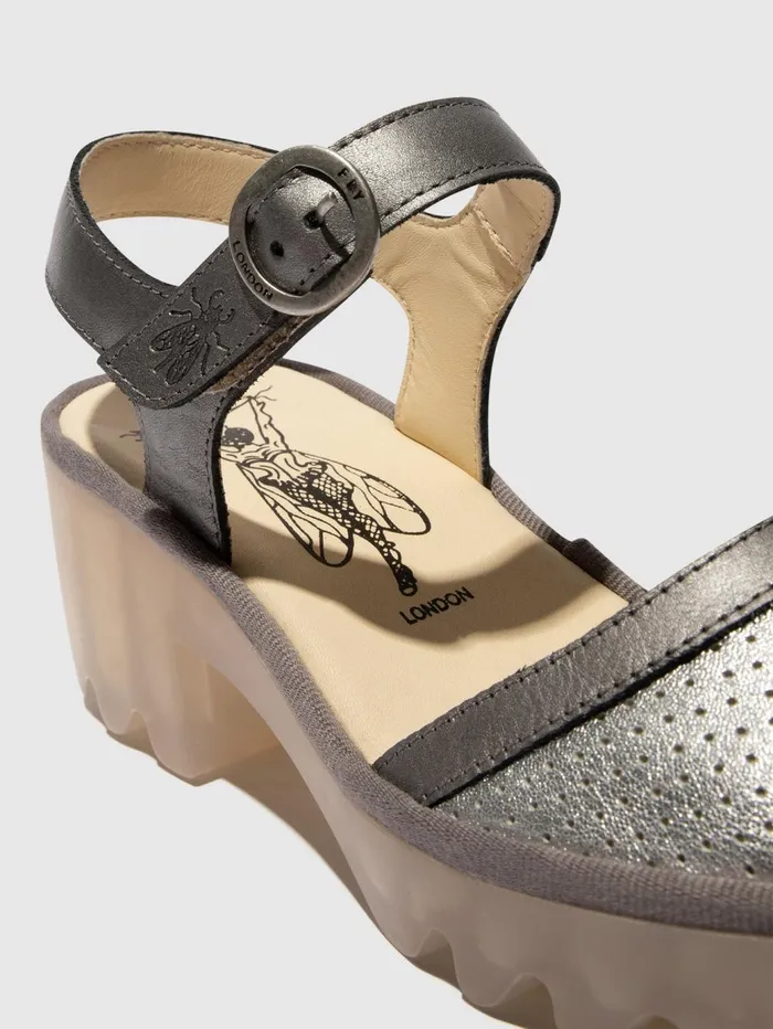 SlingBack Sandals TEYO583FLY SILVERPLOMO Women Fly London Sandals