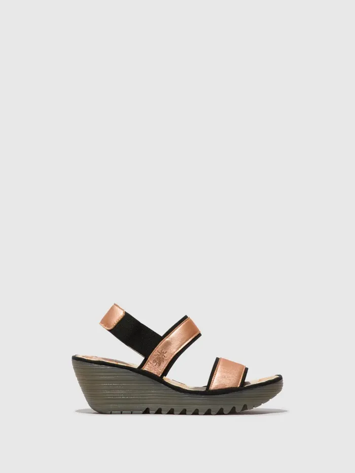 SlingBack Sandals YACO416FLY BLUSH GOLD Women Fly London Sandals