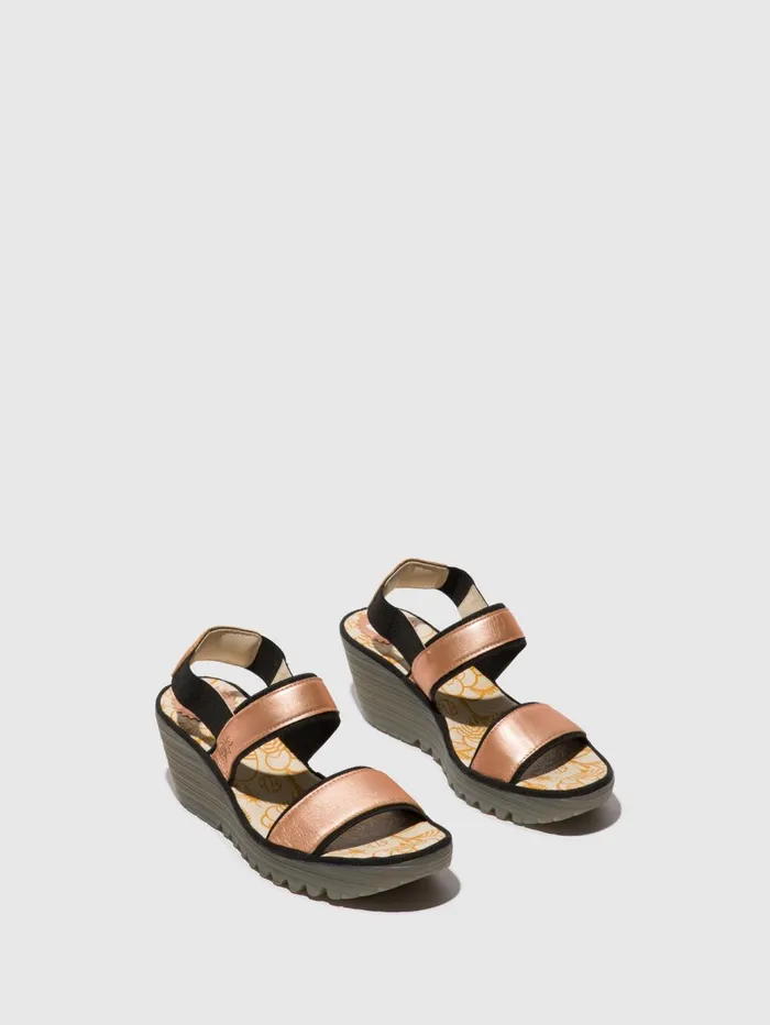 SlingBack Sandals YACO416FLY BLUSH GOLD Women Fly London Sandals
