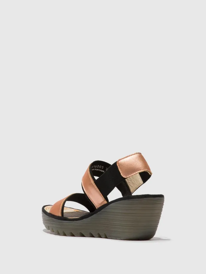 SlingBack Sandals YACO416FLY BLUSH GOLD Women Fly London Sandals