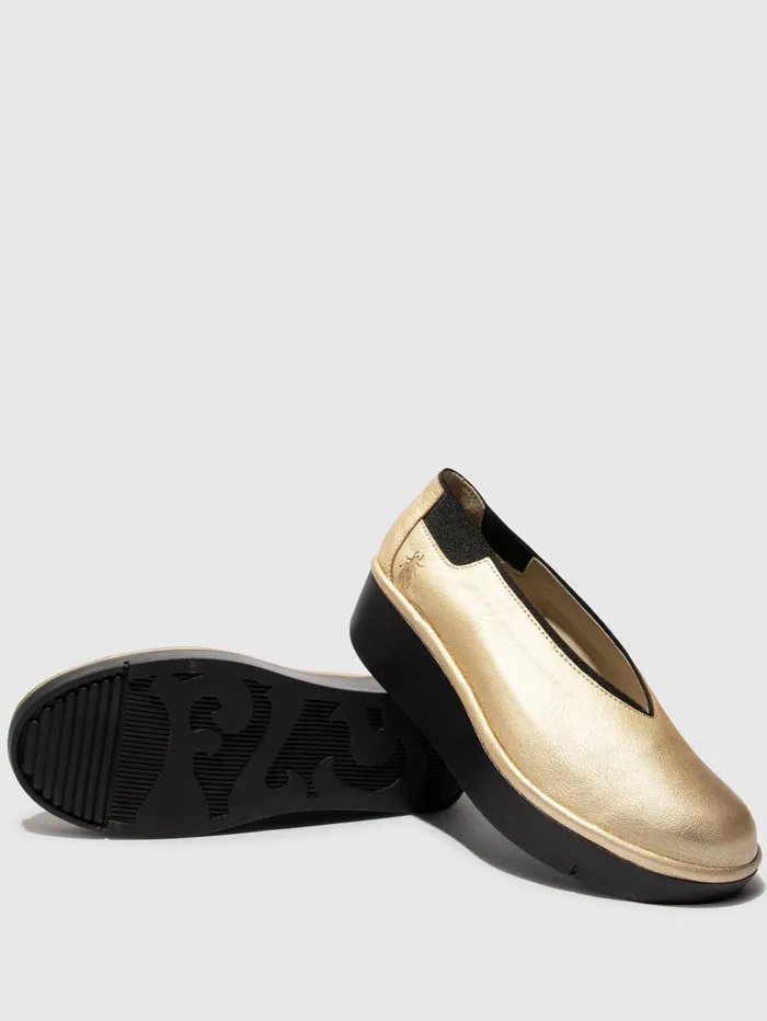 Slipon Shoes JURY470FLY LIGHT GOLD Women Fly London Shoes