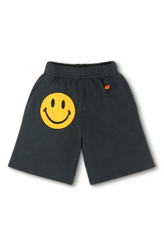 Smiley Sweatshorts 8211 Charcoal Kids Aviator Nation Shorts